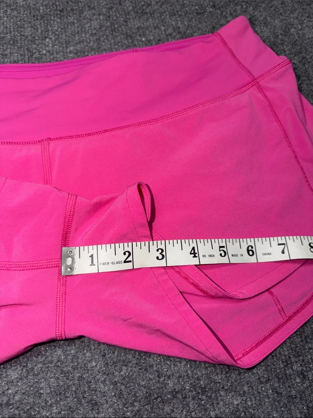 Lululemon Speed Up Shorts in the bright Sonic Pink colorway